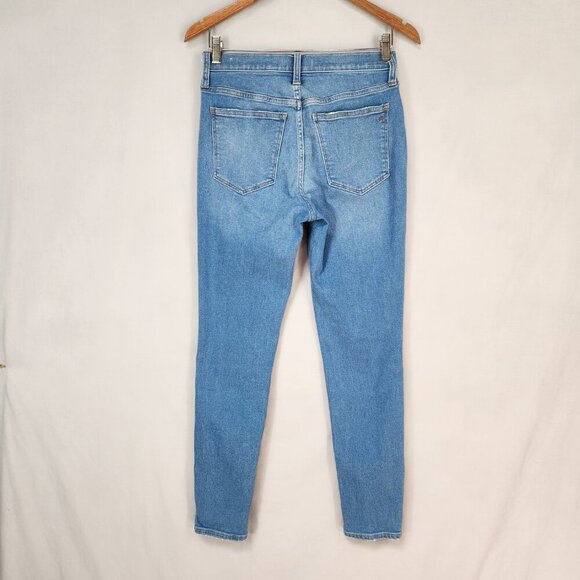 Madewell 10" High Rise Skinny Denim Jeans Women's Size 27 Stretch Light Wash - Picture 2 of 12